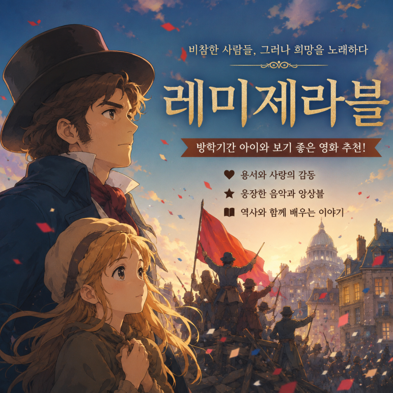 방학기간 아이와 보기 좋은 영화, 뮤지컬 영화 레미제라블 추천