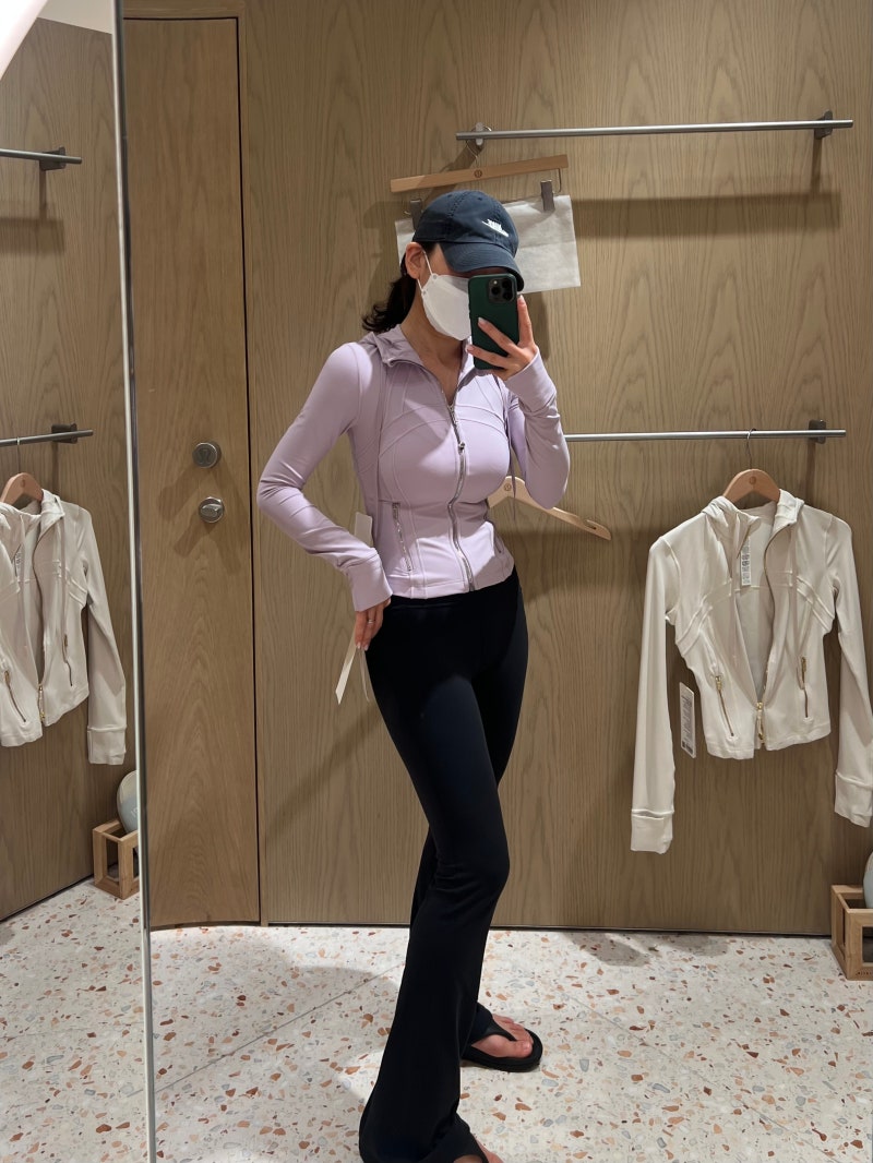 룰루레몬 키작녀 부츠컷 레깅스 XS 후기 디파인 후드 자켓 사이즈 비교