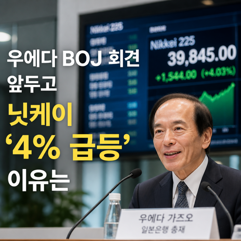 우에다 BOJ 회견 앞두고 닛케이 '4% 급등' 이유는