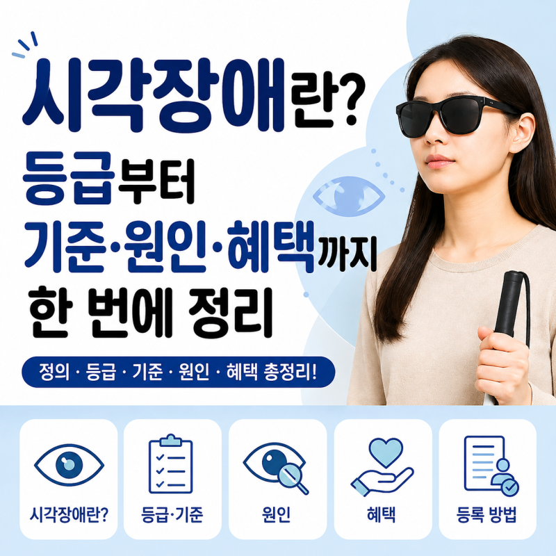시각장애란? 등급부터 기준·원인·혜택까지 한 번에 정리