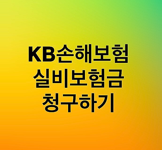 [KB손해보험 보험금청구] 모바일, 인터넷으로 보험금청구 방법 알아보기