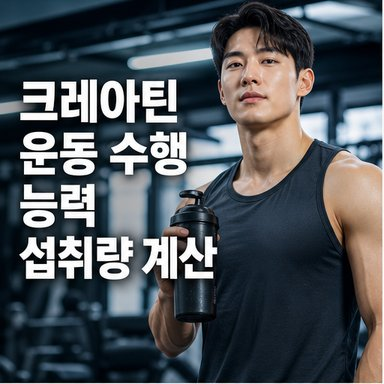 크레아틴 운동 수행 능력 섭취량 계산