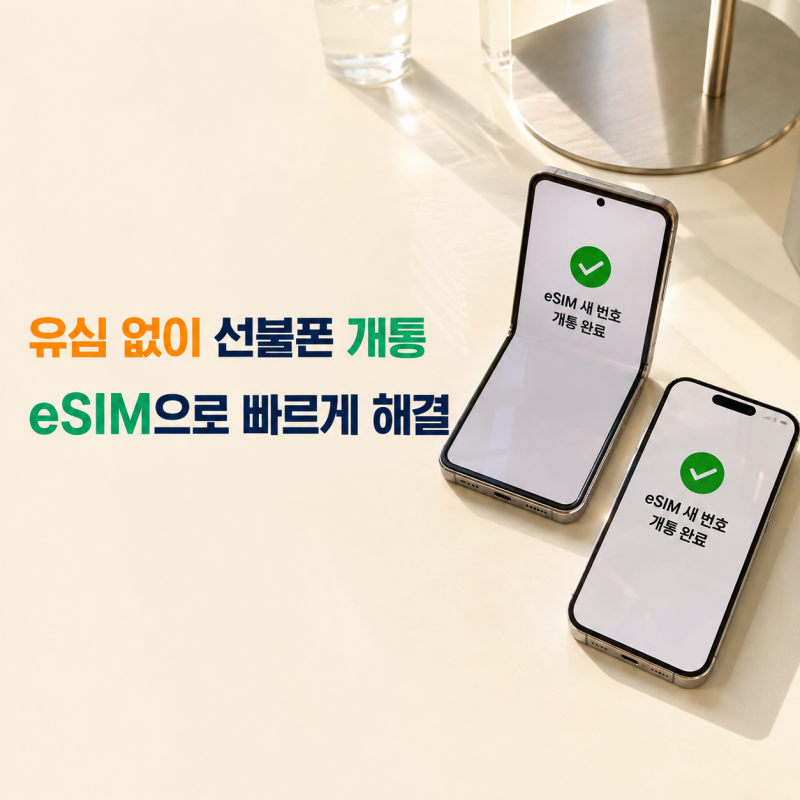갤럭시 Z플립4, 아이폰 XS 이후 단말기 선불폰 개통할 때 유심구입 없이 하는법