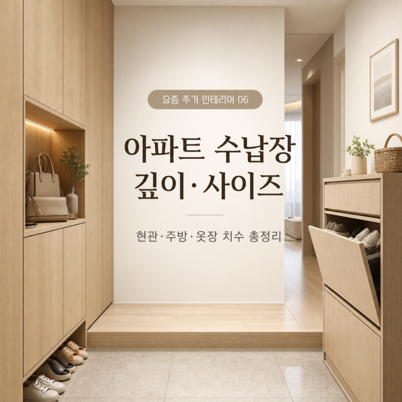 아파트 수납장 사이즈 깊이 총정리 (신발장·주방·옷장)