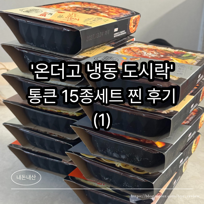 내돈내산｜냉동 도시락 최강자 '아워홈 온더고 통큰 15종세트' 냉동도시락 맛&장/단점 솔직 ....