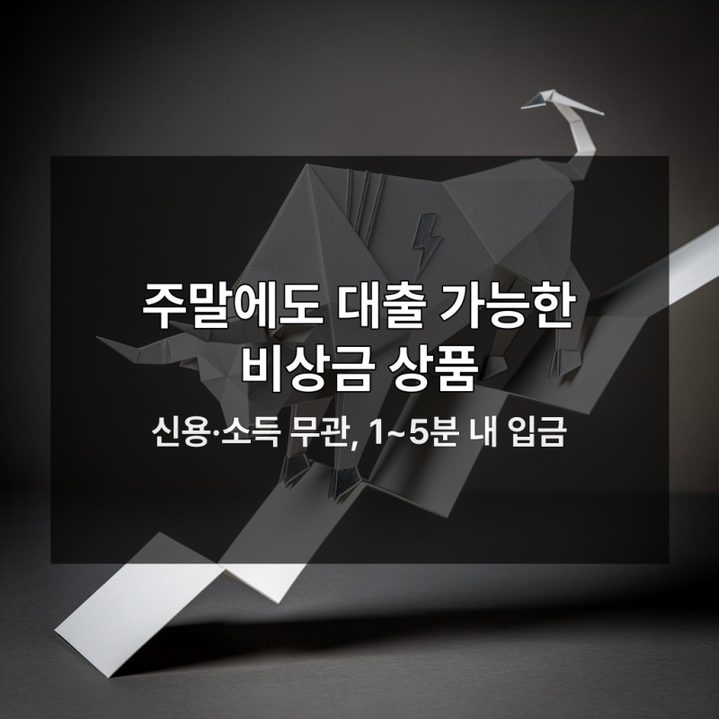 신용 낮아도 OK 주말에도 바로 받는 대출의 충격 실체