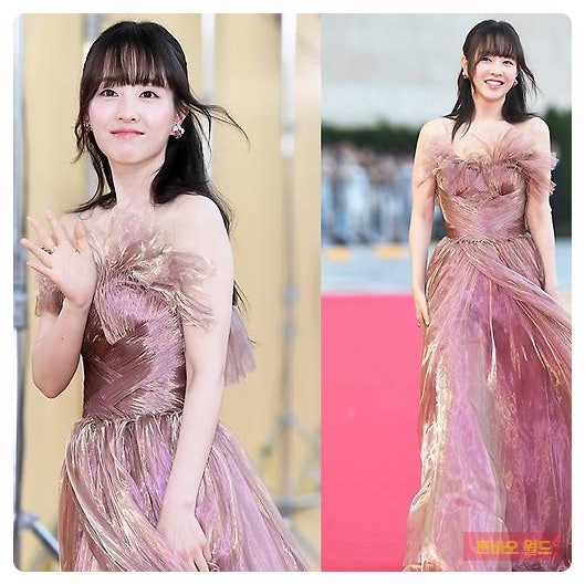박보영 청룡 드레스, 팅커벨 실사판이 따로 없던 로맨틱 오간자 룩