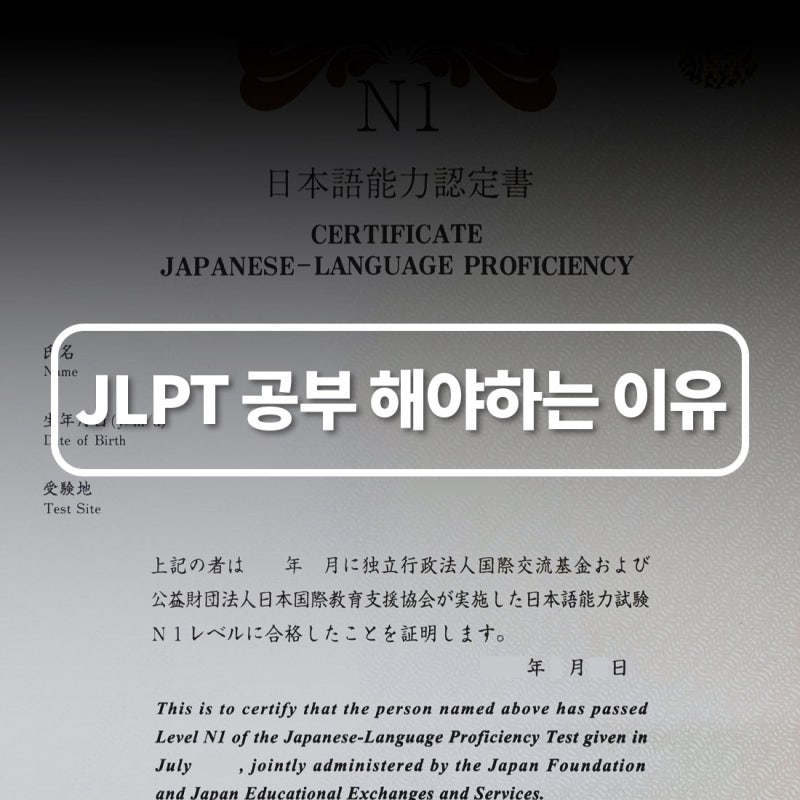일본어 공부 JLPT부터 시작하세요! N1 따고 회화 트이기까지