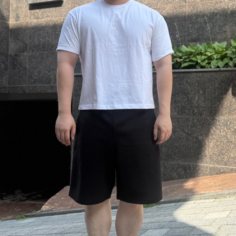 유핑 옴므라벨 반팔 블랙라벨 세미크롭 티셔츠 내 돈 내산 리뷰