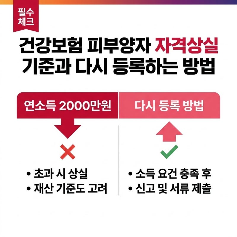 건강보험 피부양자 자격상실 기준과 다시 등록하는 방법, 고지서 받고 당황해서 직접 서류 ....