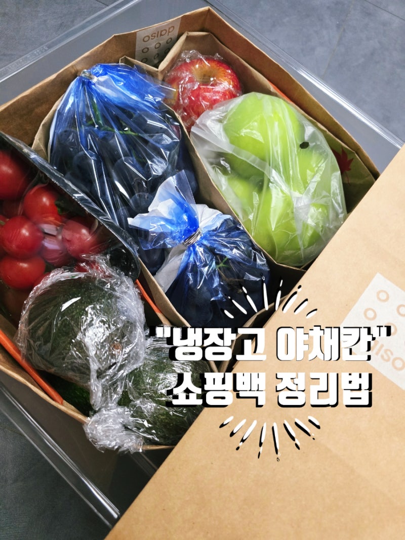 종이 쇼핑백 200% 활용 꿀팁, 냉장고 야채칸 정리법