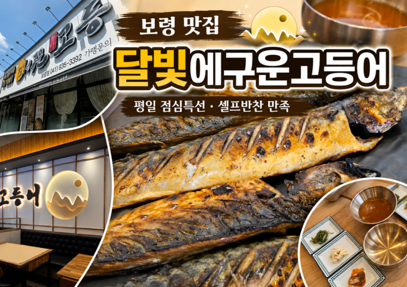 보령 맛집, 달빛에구운고등어 보령점, 평일 점심특선과 셀프바까지 만족했던 가족 식사