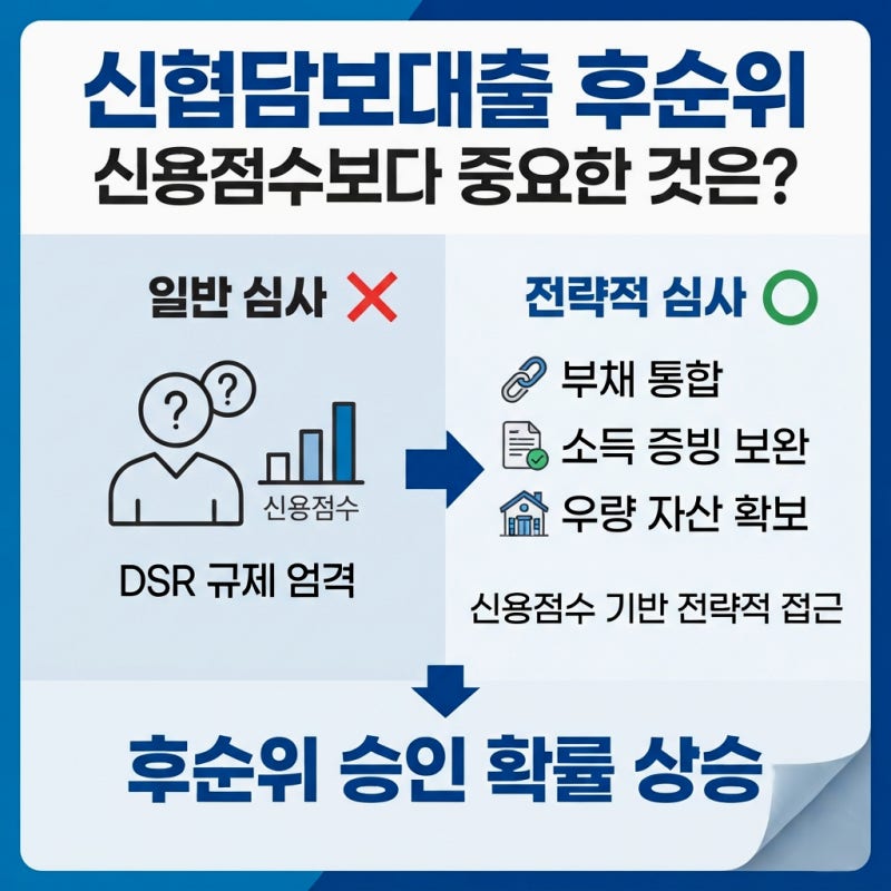 신협담보대출 후순위 한도 심사 신용점수보다 더 중요한 것