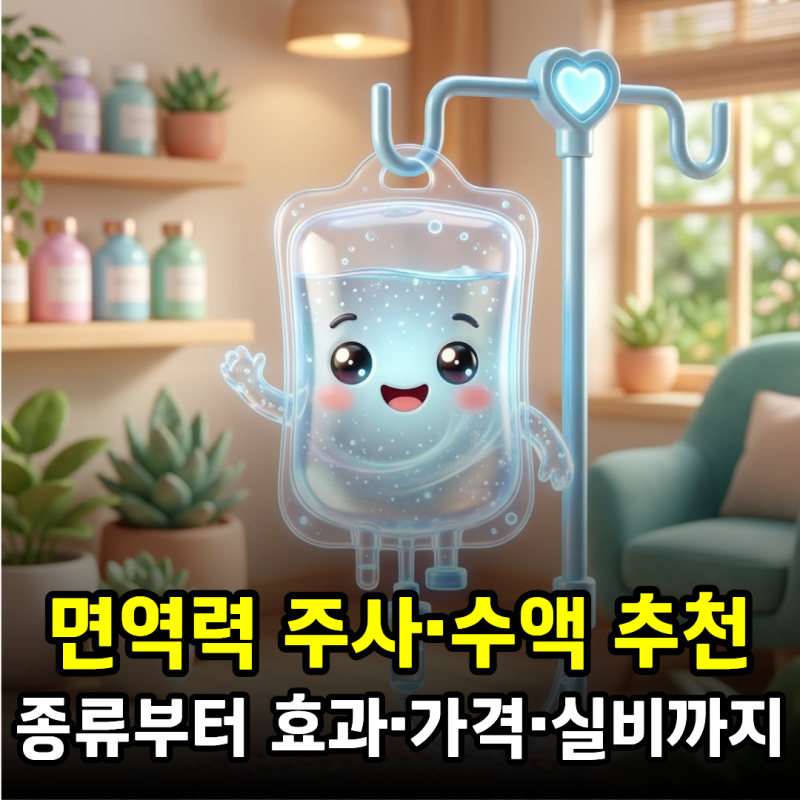 면역력 주사·수액 추천, 종류부터 효과·가격·실비까지