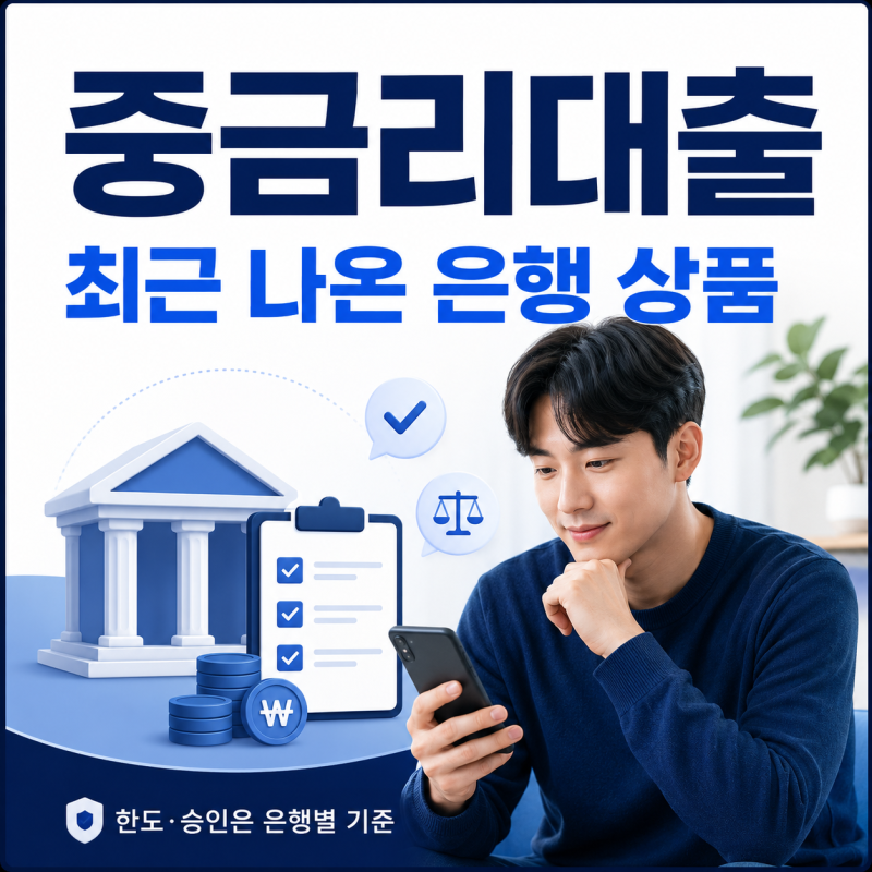 중·저신용자 중금리대출, 어느 은행에서 나오고 있을까요?