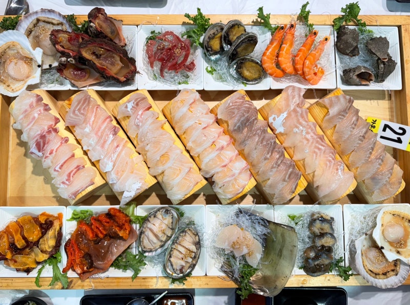 [인천 영종도] 영종도 횟집 구읍뱃터 수산시장 맛집 '가온수산' 가온스페셜 중 식사 후기