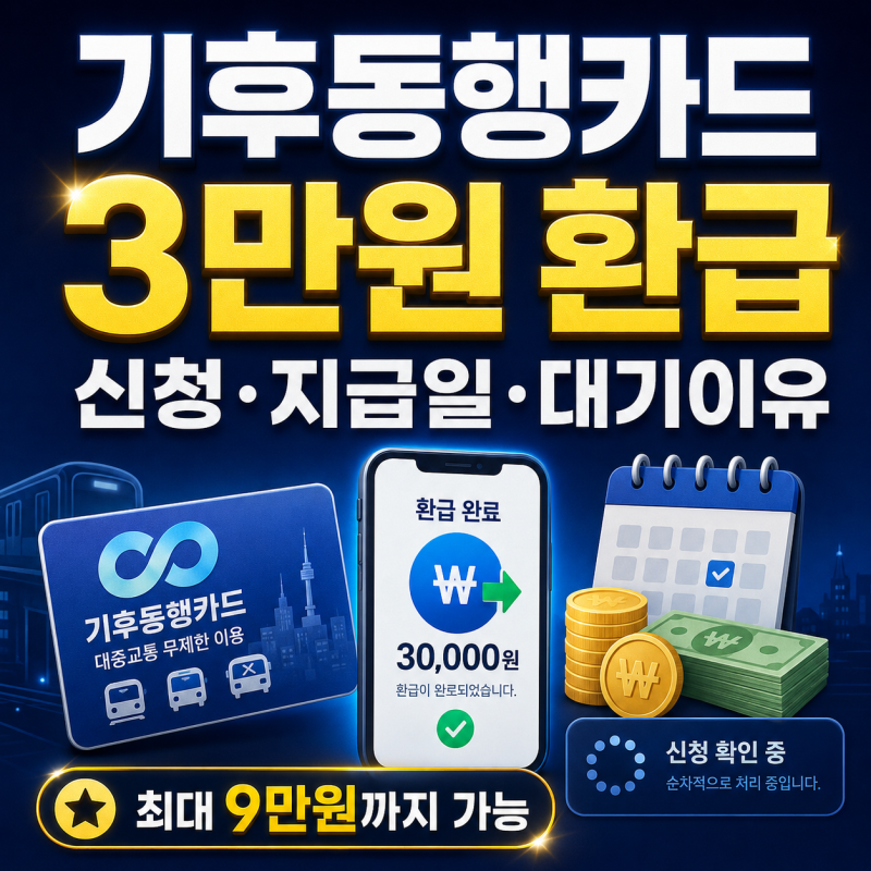기후동행카드 3만원 환급 신청 방법 대기 표시 뜨는 이유