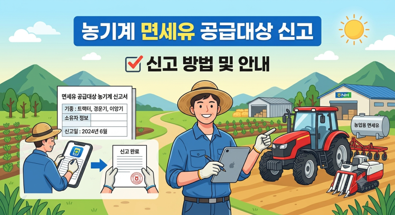 면세유 공급대상 농기계 보유현황 사용실적 신고하기
