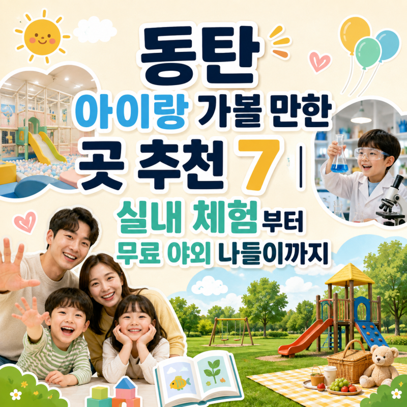동탄 아이랑 가볼만한곳 추천 7｜실내 체험부터 야외 나들이까지