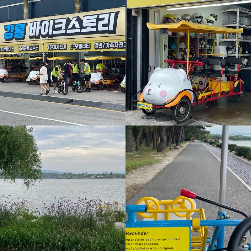 강릉 여행 코스 경포호 보며 자전거 탈 수 있는 바이크스토리 후기 및 대여 가격