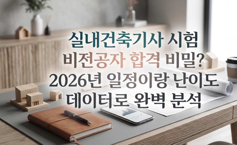 실내건축기사 시험 비전공자 합격 비밀? 2026년 일정이랑 난이도 데이터로 완벽 분석
