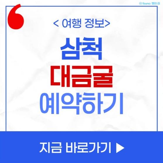 삼척 대금굴 예약 사이트 방법 모노레일 예매하기
