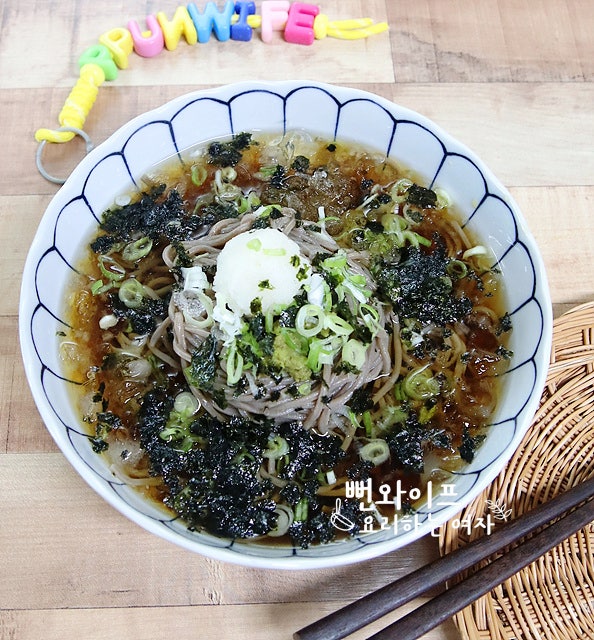 메밀소바 만들기, 쯔유로 하나로 맛집 부럽지 않는 냉모밀 육수