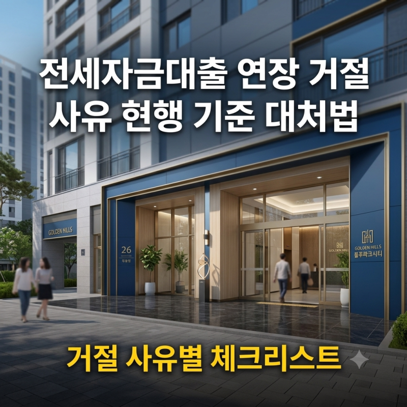 전세자금대출 연장 거절 사유 대처법
