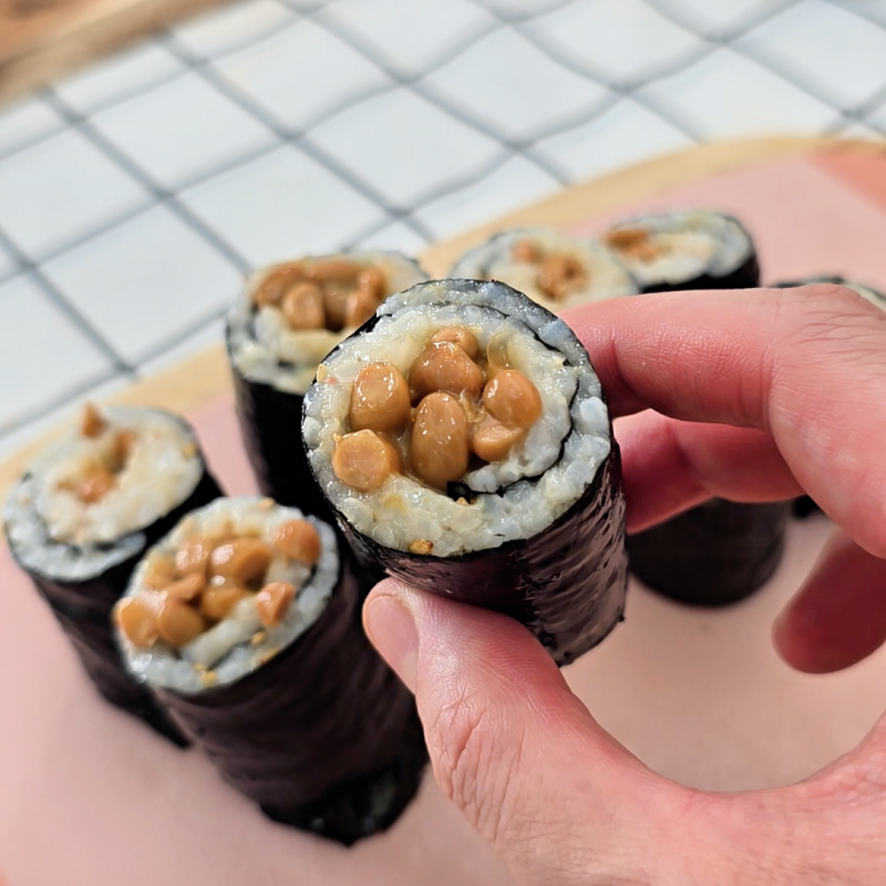 일본 편의점 스타일 낫또 김밥 만들기
