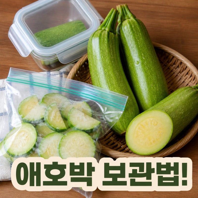 애호박 보관법! 냉장·냉동 보관부터 오래 신선하게 보관하는 방법