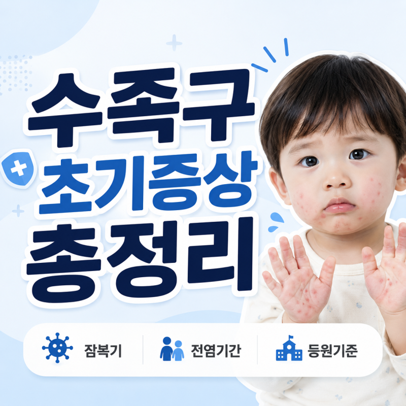 수족구 초기증상 총정리｜잠복기부터 전염기간, 등원기준까지 (feat. 열나는 아이 대처법)