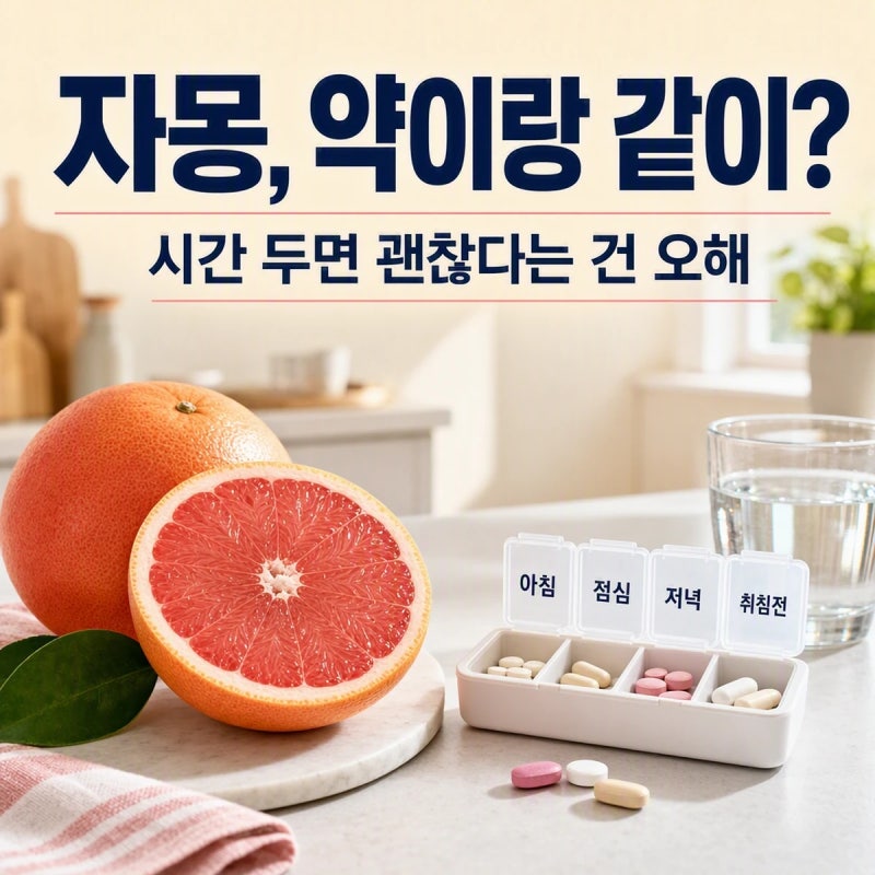 자몽 효능과 부작용, 약과 시간 두면 괜찮을까?
