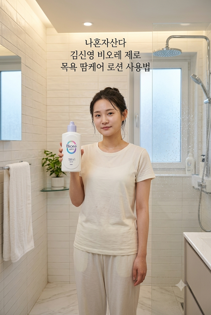 나혼자산다 김신영 땀템 비오레 제로 목욕 땀케어 로션 사용법