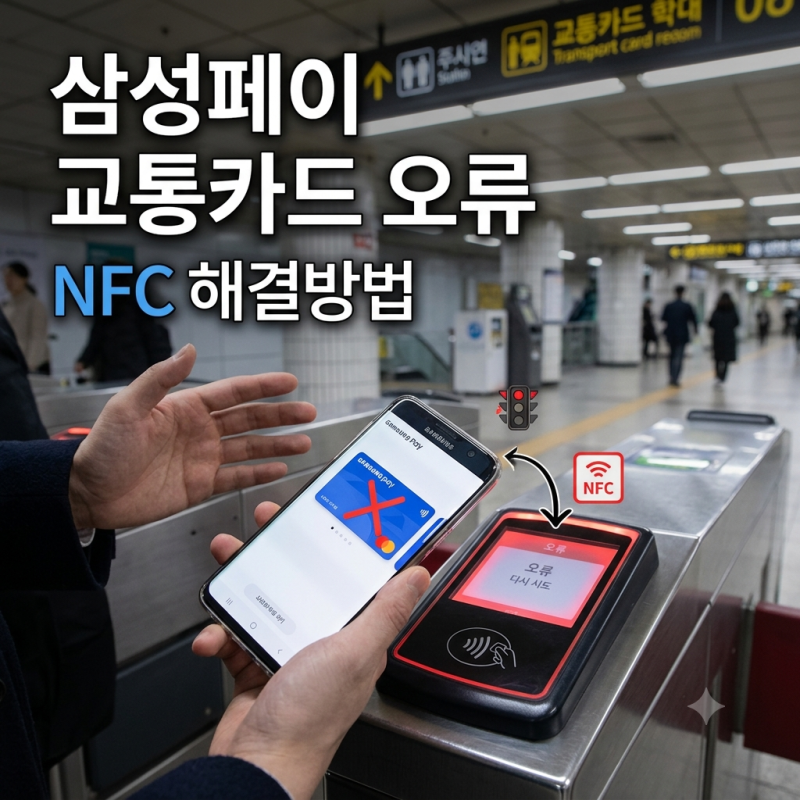 갤럭시 삼성페이 교통카드 오류 해결 방법 총정리! NFC 안됨 원인부터 해결까지
