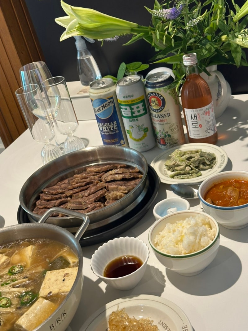 [집밥 레시피] 아롱사태 수육 전골로 손님메뉴 추천-@수육 삶는 시간, 냄비 요리