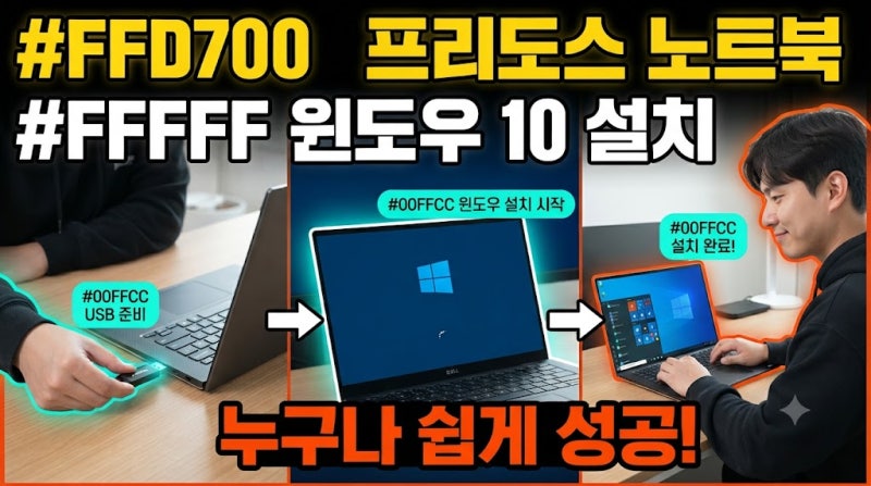 프리도스 노트북 윈도우 10 설치 방법 활용 시 알아두면 좋은 핵심 기준
