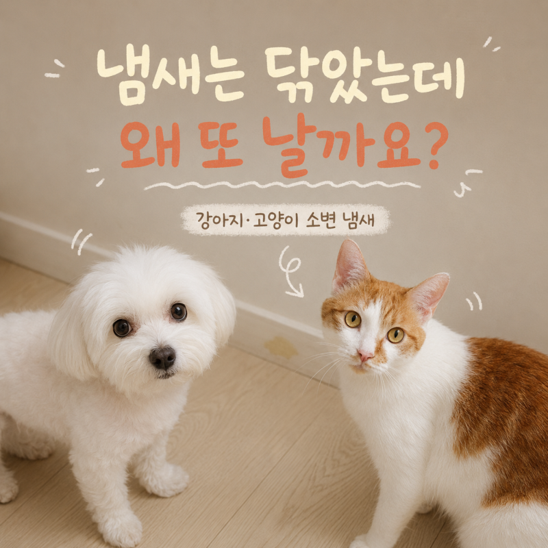 강아지 고양이 소변 냄새 제거 다 해보고 유일하게 효과 본 아이템 추천!