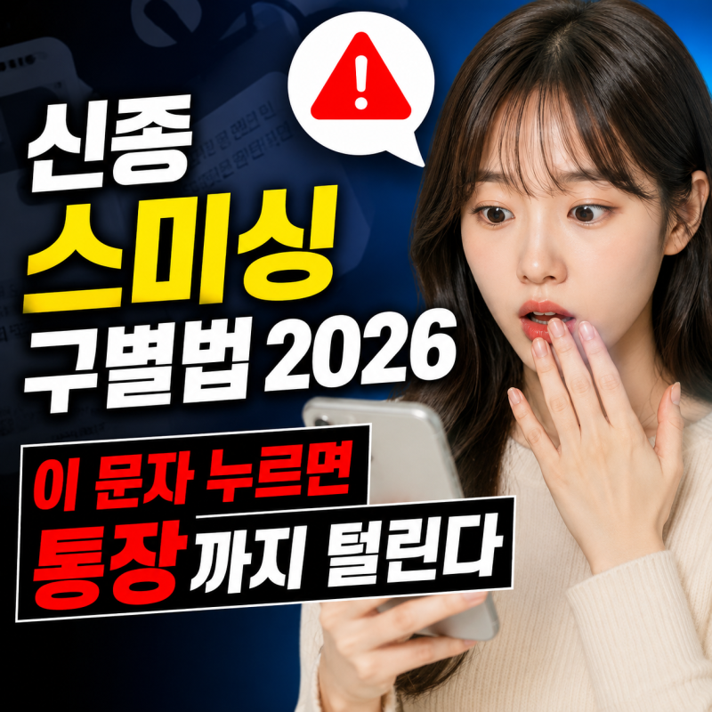 2026년 신종 스미싱 구별법 이 문자 누르면 통장까지 털린다