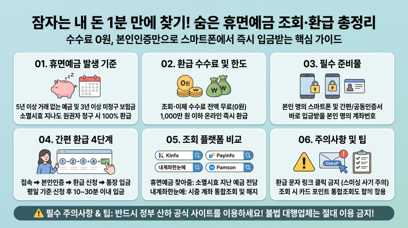 숨은 휴면예금 조회 방법 1분 만에 찾고 환급 신청까지