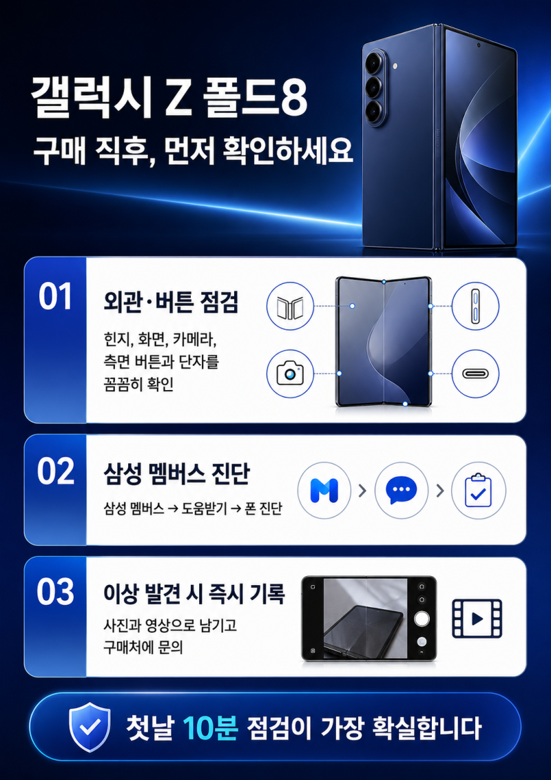 갤럭시 Z 폴드8 구매 후 필수 초기 설정 25가지