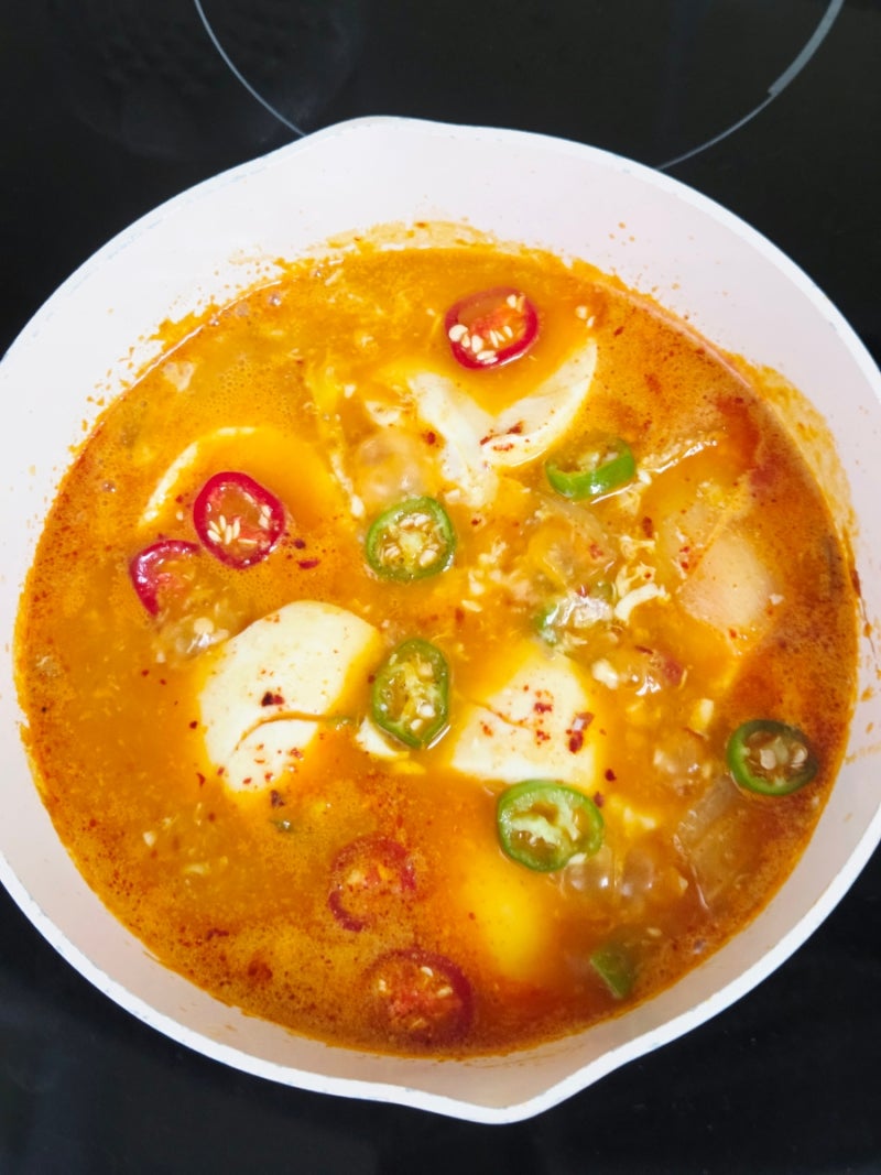 순두부찌개 레시피, 백설 다담 차돌순두부찌개양념으로 10분 완성 초간단 집밥순두부