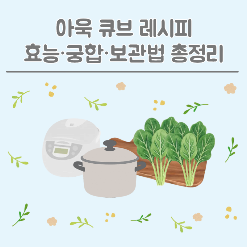[중기 이유식] 아욱 큐브 레시피｜아욱 데치는 이유｜효능·궁합·보관법 총정리
