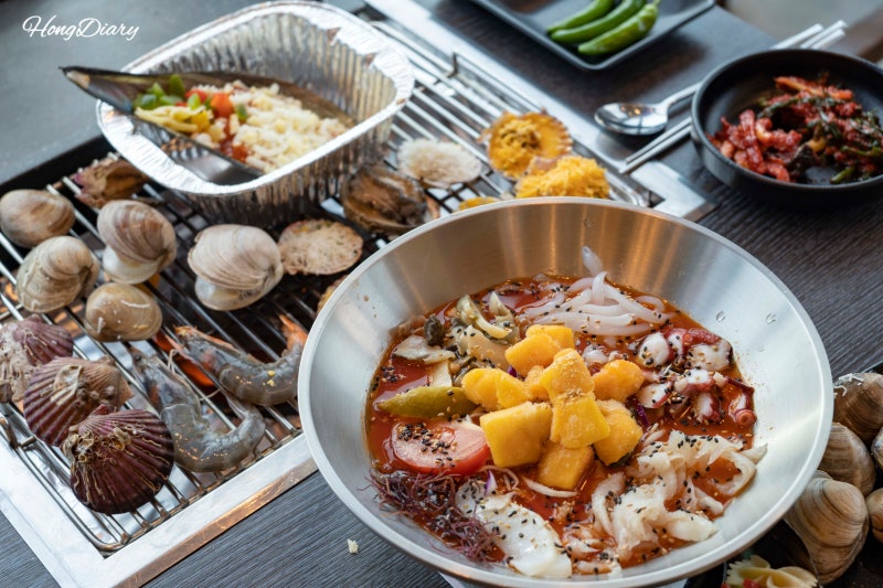 을왕리 해수욕장 튼실이네 여왕물회 조개구이 인천 영종도 바다 여행 필수 맛집