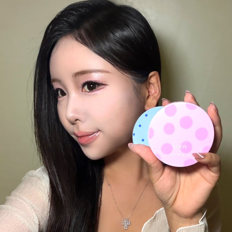 [루나] 올리브영파우더 ‘루나 포토 피니셔 파우더팩트' 핀카 콜라보 모공 블러 여름파우더