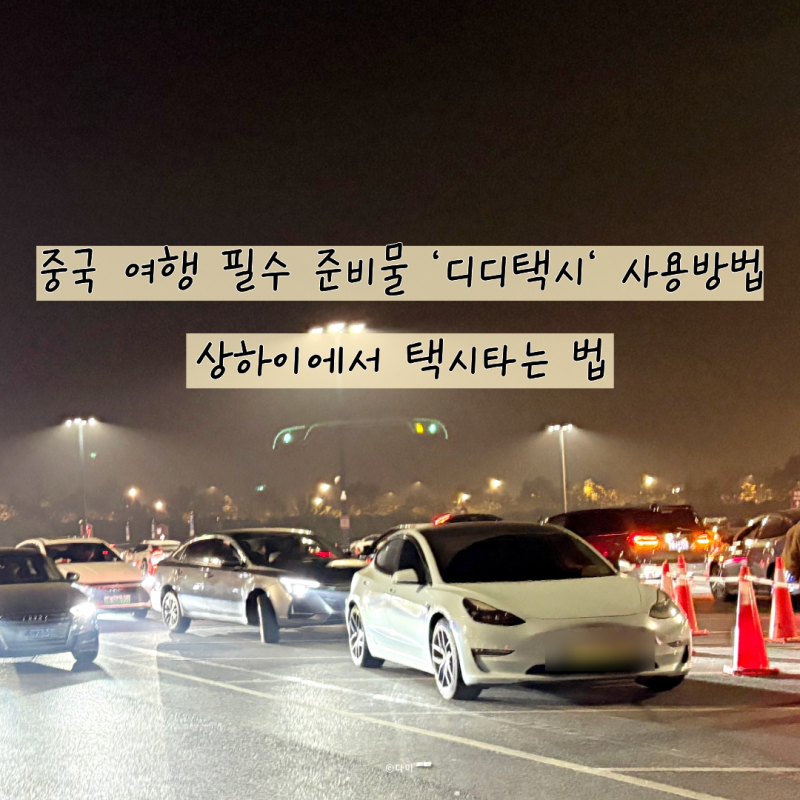 중국 여행준비물 디디택시 사용방법 상하이에서 택시타는 법