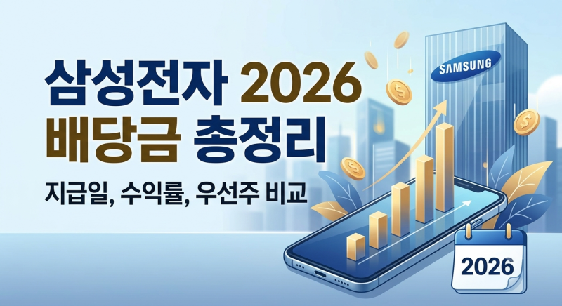 삼성전자 배당금 지급일과 배당수익률, 2026년 총정리