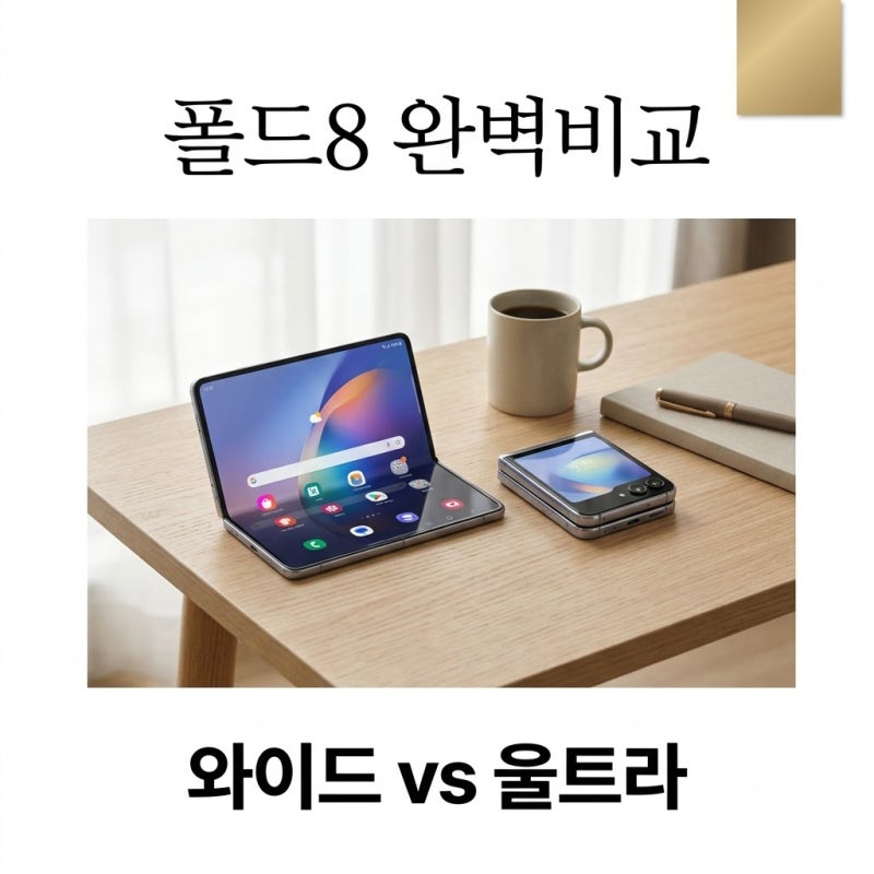 30만원 더 낼 가치 있을까? 갤럭시 Z 폴드 8 와이드 vs 울트라 비교