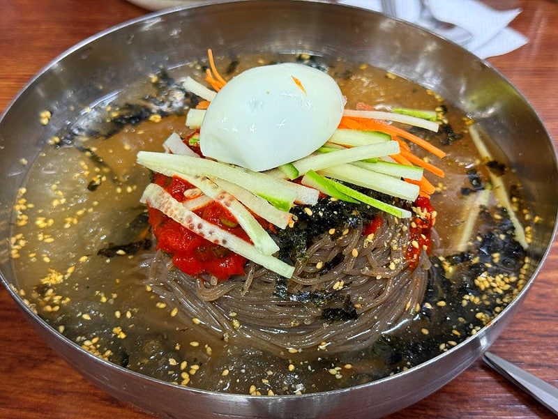 광명사거리 맛집 강릉 송정해변막국수 감자전과 꿩찐만두에 소주 한잔