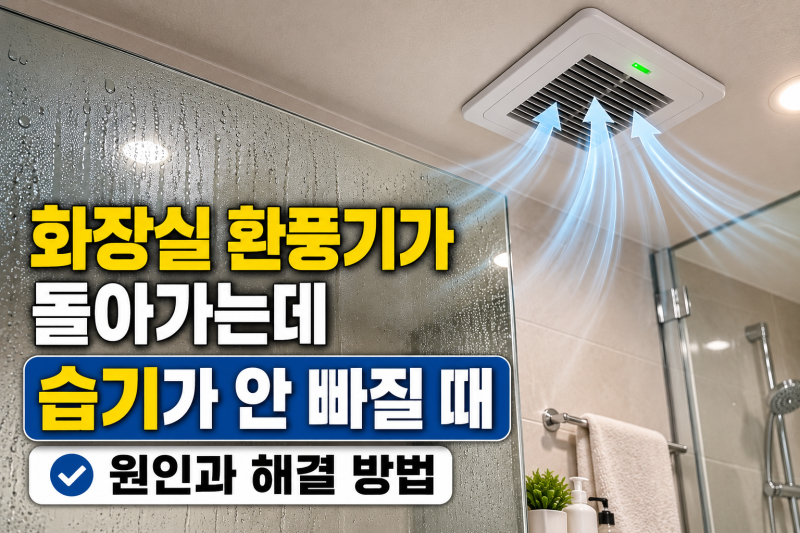 화장실 환풍기가 돌아가는데 습기가 안 빠질 때, 원인과 해결 방법