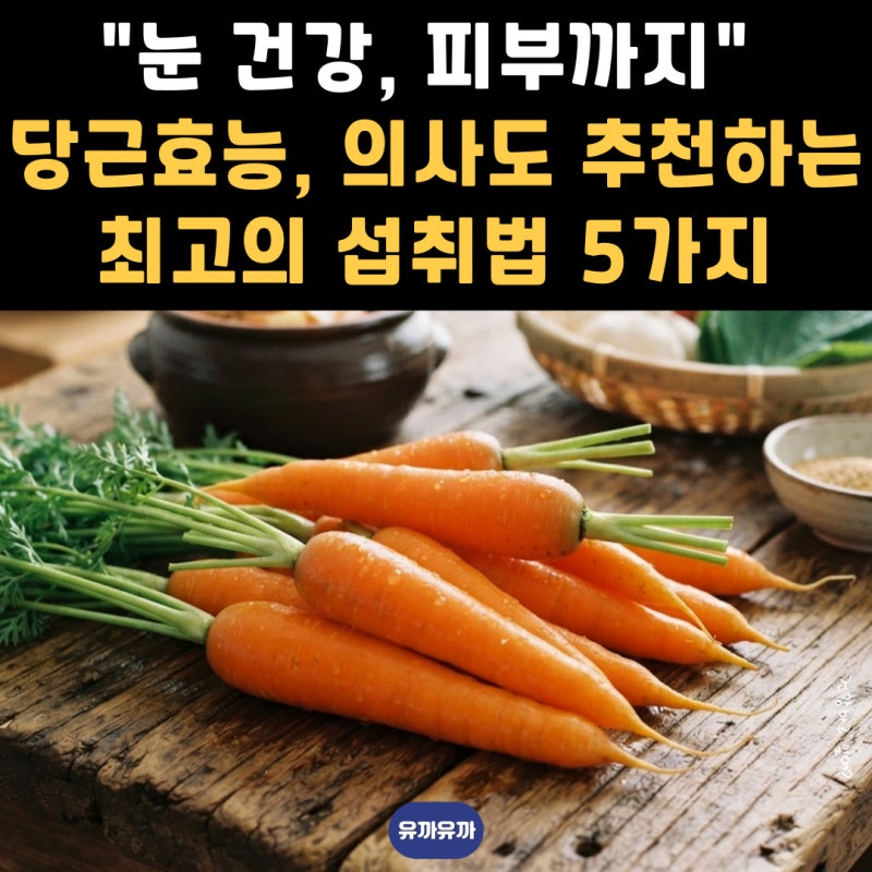 "눈 건강, 피부까지" 당근효능, 의사도 추천하는 최고의 섭취법 5가지